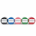 Pack of 6 kinesiology tape rolls in assorted colors on white background